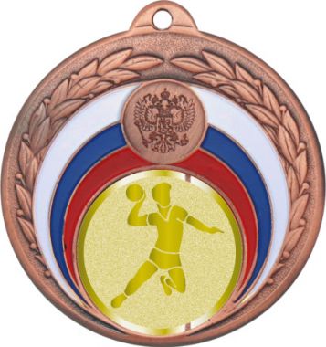Медаль №981-196 (Гандбол, диаметр 50 мм (Медаль цвет бронза плюс жетон для вклейки) Место для вставок: обратная сторона диаметр 45 мм)