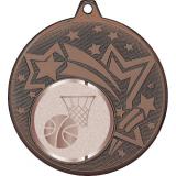 Медаль №982-27 (Баскетбол, диаметр 45 мм (Медаль цвет бронза плюс жетон для вклейки) Место для вставок: обратная сторона диаметр 39 мм)