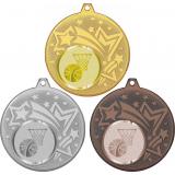 Комплект из трёх медалей MN27 (Баскетбол, диаметр 45 мм (Три медали плюс три жетона VN982))