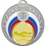 Медаль №985-196 (Плавание, диаметр 50 мм (Медаль цвет серебро плюс жетон для вклейки) Место для вставок: обратная сторона диаметр 45 мм)