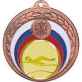 Медаль №985-196 (Плавание, диаметр 50 мм (Медаль цвет бронза плюс жетон для вклейки) Место для вставок: обратная сторона диаметр 45 мм)