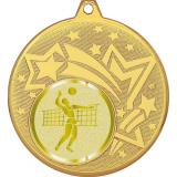 Медаль №988-27 (Волейбол, диаметр 45 мм (Медаль цвет золото плюс жетон для вклейки) Место для вставок: обратная сторона диаметр 39 мм)