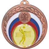 Медаль №988-196 (Волейбол, диаметр 50 мм (Медаль цвет бронза плюс жетон для вклейки) Место для вставок: обратная сторона диаметр 45 мм)