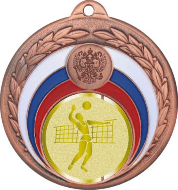 Медаль №988-196 (Волейбол, диаметр 50 мм (Медаль цвет бронза плюс жетон для вклейки) Место для вставок: обратная сторона диаметр 45 мм)