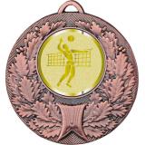 Медаль №988-192 (Волейбол, диаметр 50 мм (Медаль цвет бронза плюс жетон для вклейки) Место для вставок: обратная сторона диаметр 45 мм)