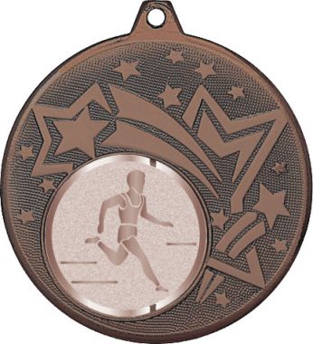 Медаль №989-1274 (Бег, диаметр 45 мм (Медаль цвет бронза плюс жетон для вклейки) Место для вставок: обратная сторона диаметр 40 мм)