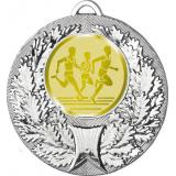 Медаль №992-192 (Бег, диаметр 50 мм (Медаль цвет серебро плюс жетон для вклейки) Место для вставок: обратная сторона диаметр 45 мм)
