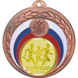 Медаль №992-196 (Бег, диаметр 50 мм (Медаль цвет бронза плюс жетон для вклейки) Место для вставок: обратная сторона диаметр 45 мм)
