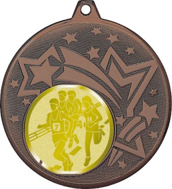 Медаль №995-1274 (Бег, диаметр 45 мм (Медаль цвет бронза плюс жетон для вклейки) Место для вставок: обратная сторона диаметр 40 мм)