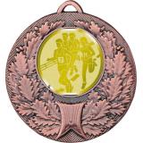 Медаль №995-192 (Бег, диаметр 50 мм (Медаль цвет бронза плюс жетон для вклейки) Место для вставок: обратная сторона диаметр 45 мм)