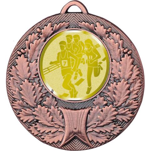 Медаль №995-192 (Бег, диаметр 50 мм (Медаль цвет бронза плюс жетон для вклейки) Место для вставок: обратная сторона диаметр 45 мм)