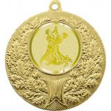 Медаль №998-192 (Танцы, диаметр 50 мм (Медаль цвет золото плюс жетон для вклейки) Место для вставок: обратная сторона диаметр 45 мм)