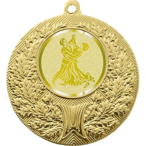 Медаль №998-192 (Танцы, диаметр 50 мм (Медаль цвет золото плюс жетон для вклейки) Место для вставок: обратная сторона диаметр 45 мм)