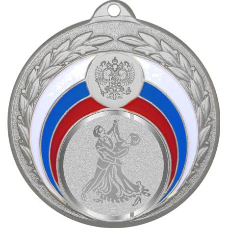 Медаль №998-196 (Танцы, диаметр 50 мм (Медаль цвет серебро плюс жетон для вклейки) Место для вставок: обратная сторона диаметр 45 мм)