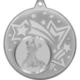 Медаль №998-1274 (Танцы, диаметр 45 мм (Медаль цвет серебро плюс жетон для вклейки) Место для вставок: обратная сторона диаметр 40 мм)