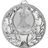 Медаль №998-192 (Танцы, диаметр 50 мм (Медаль цвет серебро плюс жетон для вклейки) Место для вставок: обратная сторона диаметр 45 мм)