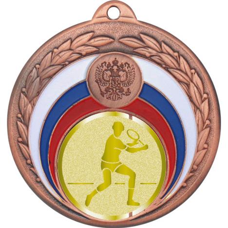 Медаль №999-196 (Большой теннис, диаметр 50 мм (Медаль цвет бронза плюс жетон для вклейки) Место для вставок: обратная сторона диаметр 45 мм)