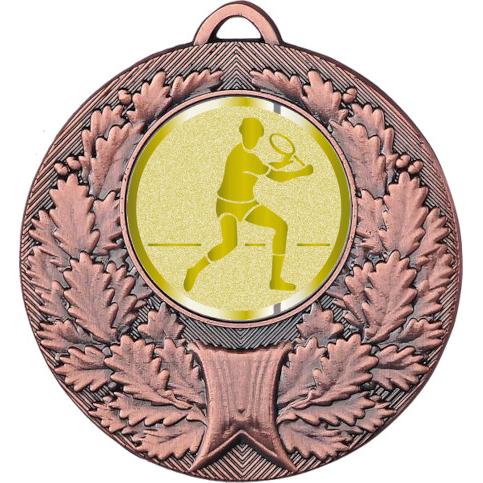 Медаль №999-192 (Большой теннис, диаметр 50 мм (Медаль цвет бронза плюс жетон для вклейки) Место для вставок: обратная сторона диаметр 45 мм)